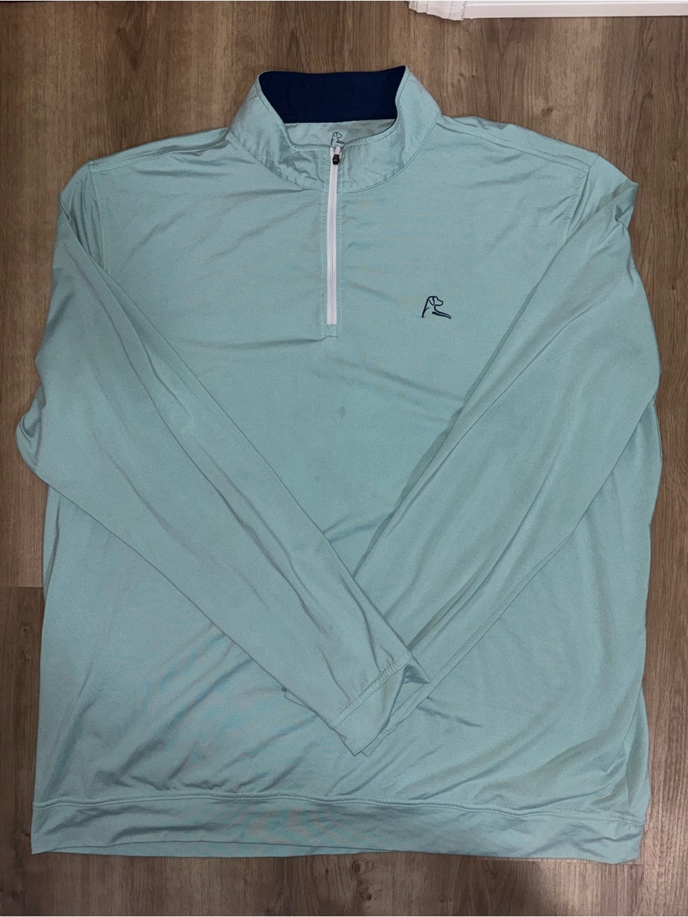 Rhoback Men's Light Teal Quarter-Zip Shirt Jacket